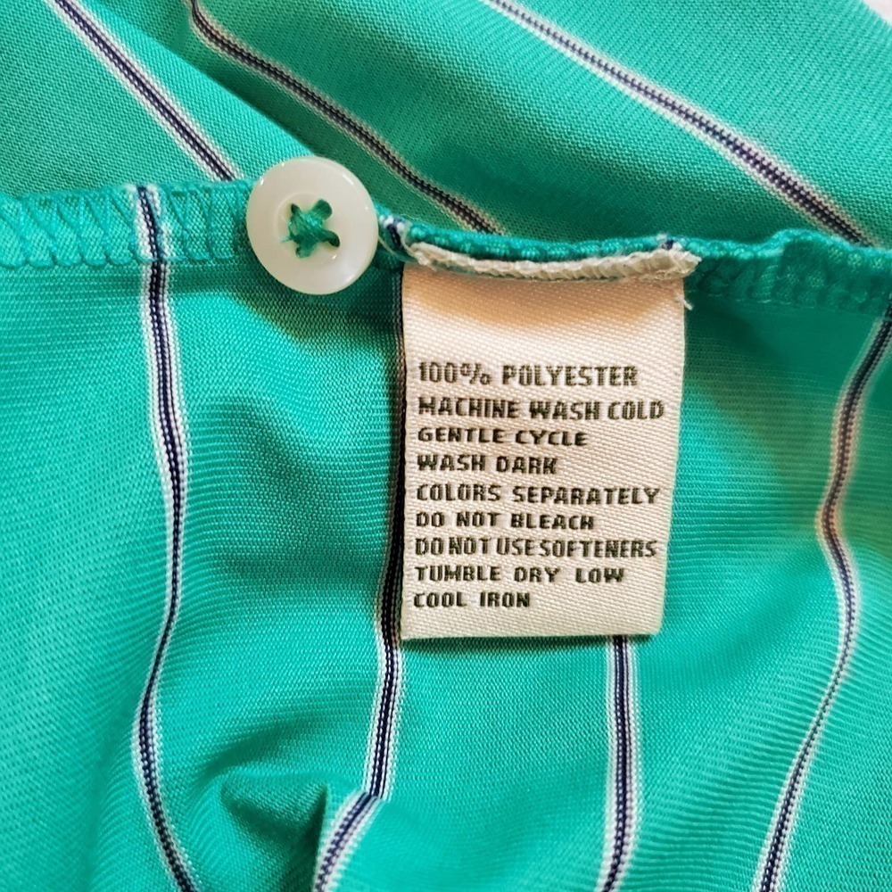 Donald Ross 1/4 Buttoned Up Collared Golf Polo Tee Shirt Green Men's Size XL - Picture 8 of 8